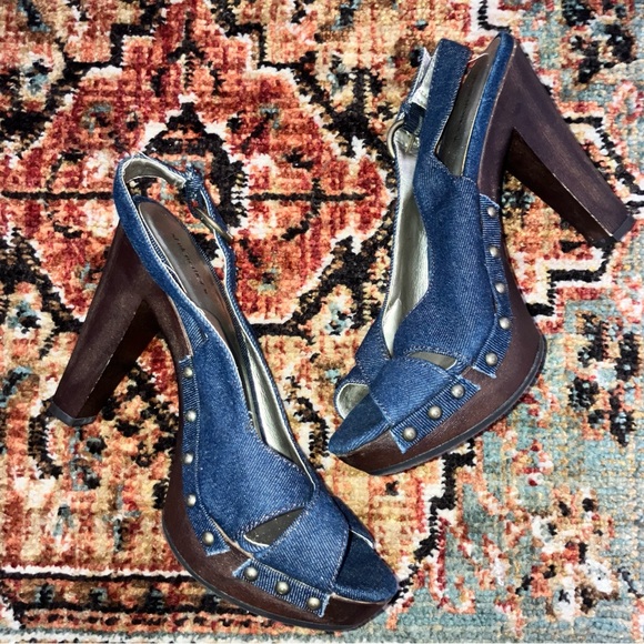 denim heels - Picture 2 of 7